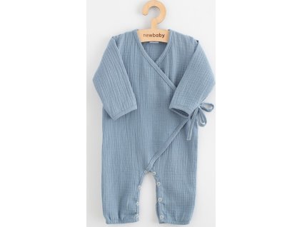 Kojenecký mušelínový overal New Baby blue 62 (3-6m)