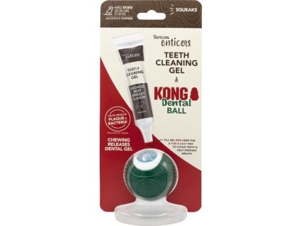 TropiClean Enticers čistící gel na zuby pro psy s míčkem Kong M