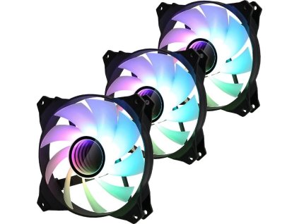Zalman sada 3 ks ventilátorů ZM-IF120 / 120mm / ARGB / 3-pin / bíločerný