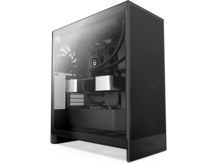 NZXT skříň H7 Flow edition / ATX / 3x 120 mm fan / USB-C / 2x USB / prosklená bočnice / mesh panel / černá