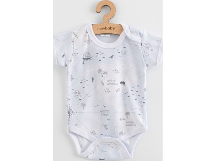Kojenecké body s krátkým rukávem New Baby For Babies ocean 62 (3-6m)