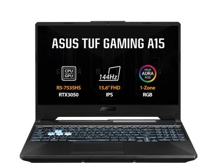 ASUS TUF Gaming A15/FA506NC-HN038/R5-7535HS/15,6"/FHD/16GB/1TB SSD/RTX 3050/bez OS/Black/2R