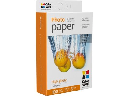 COLORWAY fotopapír/ high glossy 260g/m2, 10x15/ 100 kusů