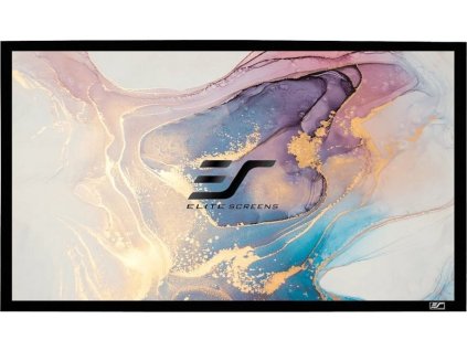 ELITE SCREENS plátno v pevném rámu 100" (254cm)/ 16:9/ 124,5×221,4cm/ gain 1.1/ rám černý 6cm