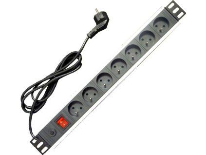 napajeci panel oc 7x230v 2m ppo black