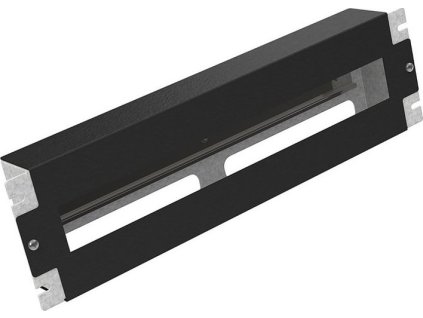 Solarix RAIL-3U-DIN-BK Instalační panel 3U s DIN lištou do 19" rozvaděče, BK RAL9005