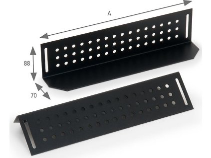 Nosné ližiny pro rack hl.700mm (L=480mm)-pár černé