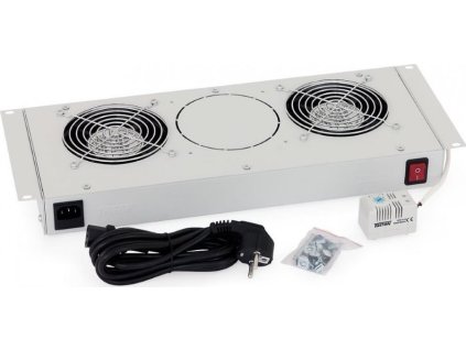 Triton 19“ ventilační jednotka pro nástěnné rozvaděče, 1ventilátor, bimetalový termostat