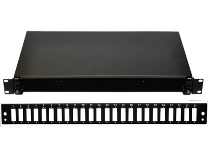 OPTIX 19" Optická vana 24xSCD černá aretace plastovým klipem