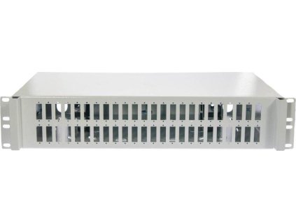 19" 2U Optická vana 48x SC duplex LC quad, šedá