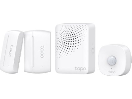 TP-Link Tapo T30 KIT, 1×Tapo T100, 2×Tapo T110, 1×Tapo H100, pohybový senzor, dveřní senzor, hub se zvonkem