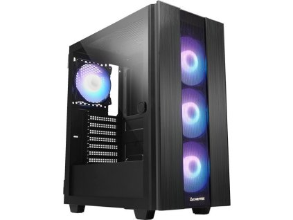 CHIEFTEC ATX GS-02B-OP / ARGB / 4x120 mm / USB 3.0 / USB-C / černý