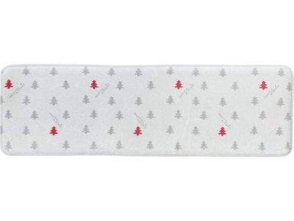 Xmas NIVIA mat, vánoční plyšová podložka na parapet, 90 x 28 cm, krémová