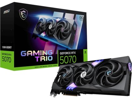 MSI GeForce RTX 5070 12G GAMING TRIO OC / 12GB GDDR7 / PCI-E / 3x DP / HDMI