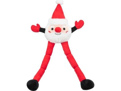 Xmas SANTA - dlouhonohý vánoční Santa, 54 cm, plyš