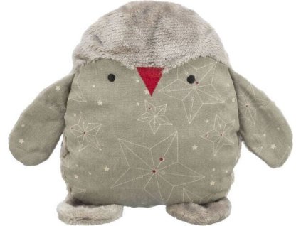 Xmas PENGUIN - vánoční plyšový tučňák bez zvuku, 24 cm, látka/plyš