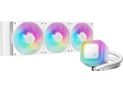DEEPCOOL vodní chladič LE360 V2 / 3x120 PWM ARGB fan / displej / bílý