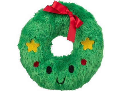 Xmas Wreath - vánoční věnec, plyšová hračka pro psy,  22 cm