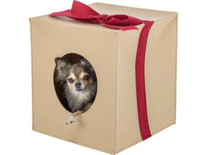 Jeskyňka / kukaň Dárek, 33 × 37 × 33 cm, plsť, béžová