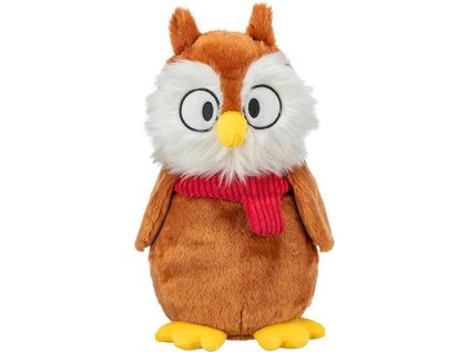 Xmas Owl - vánoční sova, plyšová hračka pro psy, 33 cm