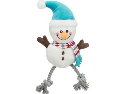Xmas SNOWMAN, sněhulák se zvukem, plyš/bavlna, 41 cm