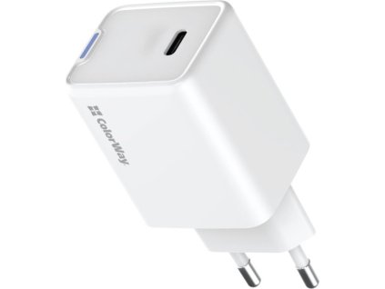 COLORWAY 1x USB-C/ síťová nabíječka/ GaN/ PD/ PPS/ 45W/ Bílá