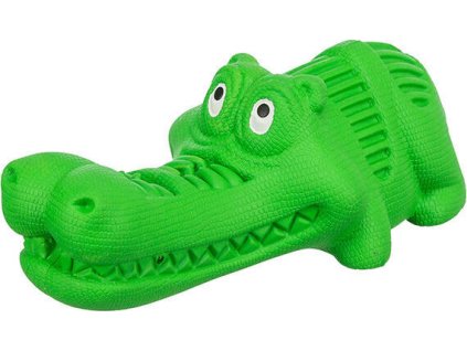 DOG ACTIVITY krokodýl na pamlsky, 18 cm, přírodní guma, zelená