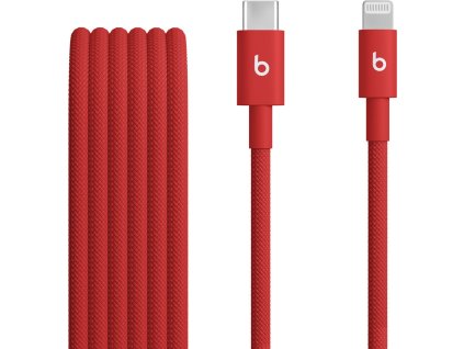 Beats USB-C/Lightning Woven Cable (1.5m)-Rapid Red