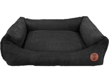 HUHUBAMBOO Pelíšek pro pejska CORD černý velikost XL