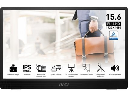 MSI Pro/MP161 E2U/15,6"/IPS/FHD/60Hz/4ms/Black/2R