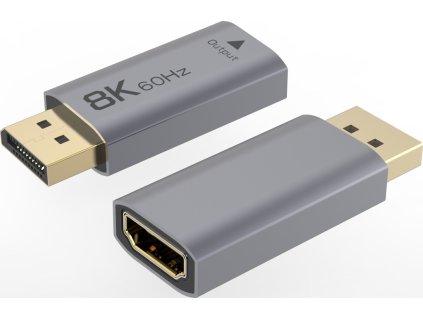PremiumCord adaptér DisplayPort - HDMI, 8K@60Hz, 4K@144Hz Male/Female, pozlacené konektory