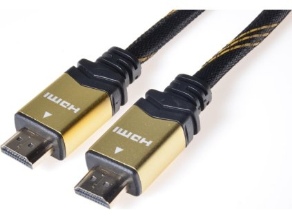 PremiumCord GOLD HDMI High Speed + Ethernet kabel, zlacené konektory, 10m