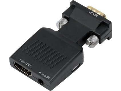 PremiumCord Převodník VGA na HDMI s audio vstupem a audio kabelem