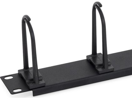 Triton 19" vyvaz. panel 1U plastový 5 x úchytka BK
