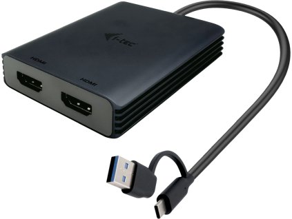 i-tec USB-A/USB-C Dual 4K HDMI video adaptér