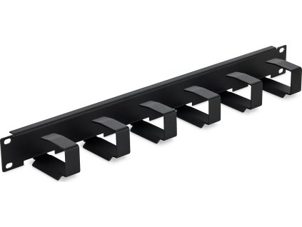 Triton 19' vyvazovací panel 1U, 6x vyvazovací háček 70x27mm, černý