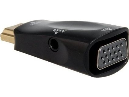 PremiumCord konvertor HDMI na VGA + audio/ černý