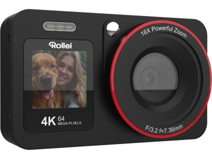 Rollei Compactline 64 Dual Screen/ 64 MPix/ 18x digital zoom/ 2,8 a 1,4" LCD/ 4K video/ Černý