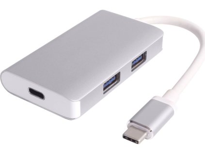 PremiumCord USB-C hub 2xUSB 3.0+PD charge