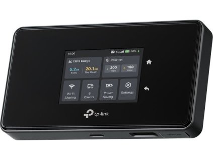 TP-Link M8550 mobilní 5G WiFi 6 router, display, 4700 mAh baterie, SD slot, 1x GLAN, 2x TS9,