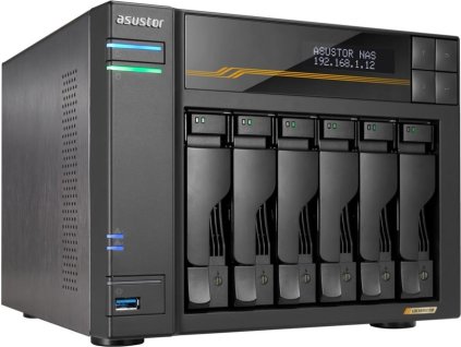 Asustor Lockerstor 6 Gen3 AS6806T   6x 2,5"/3,5" SATA III/ 16GB RAM/ Dual 10GbE Ports/ Dual 5GbE Ports/ 4x M.2 SSD