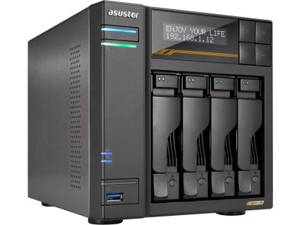 Asustor Lockerstor 4 Gen3 AS6804T   4x 2,5"/3,5" SATA III/ 16GB RAM/ Dual 10GbE/ 4x M.2 SSD