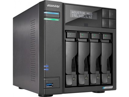 Asustor NAS AS6704T / 4x 2,5"/3,5" SATA III/ Celeron N5105 2.0 GHz/ 4GB/ 2x 2.5GbE/ 4x M.2/ PCIe / 2x USB 3.2/ HDMI+IR