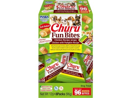 Dog Churu Fun Bites - Chicken Recipe wraps Chicken with Pumpkin Recipe 8x12g