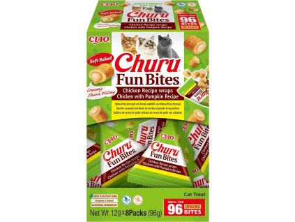Cat Churu Fun Bites - Chicken Recipe wraps Chicken with Pumpkin Recipe 8x12g