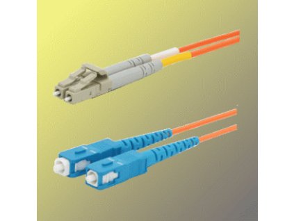 Optický patchkabel duplex LC-SC 50/125 µm MM,15m, OM2