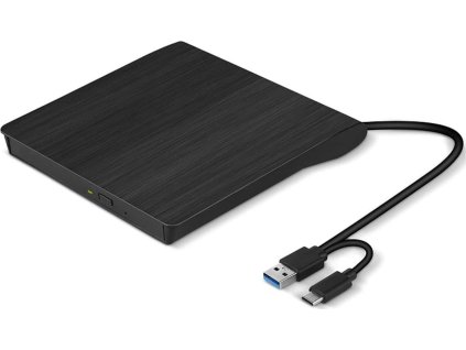 Externí DVD vypalovačka C-tech DVD-USB-AC, USB 2.0, USB A/Type C