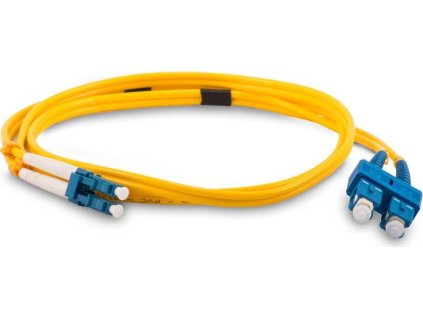 Optický patchkabel duplexní, LC/UPC-SC/UPC 9/125um SM, 20m, OS2