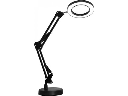 Platinet stolní LED lampa Magnify 10W stmívatelná s lupou, černá