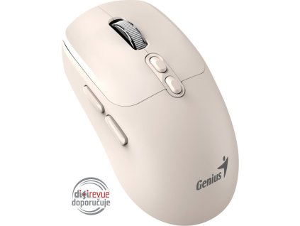 GENIUS NX-8080S BT Milk Tea/ duální Bluetooth + 2,4GHz/ 1600 dpi/ bezdrátová/ Copilot/ tichá/ 7tlačítková/ béžová